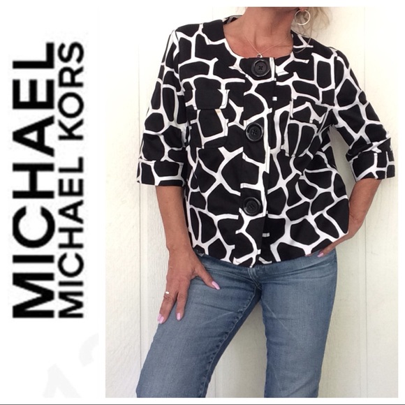MICHAEL Michael Kors Jackets & Blazers - MICHAEL MICHAEL KORS GIRAFFE PRINT JACKET XL